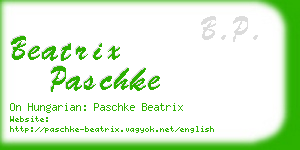 beatrix paschke business card